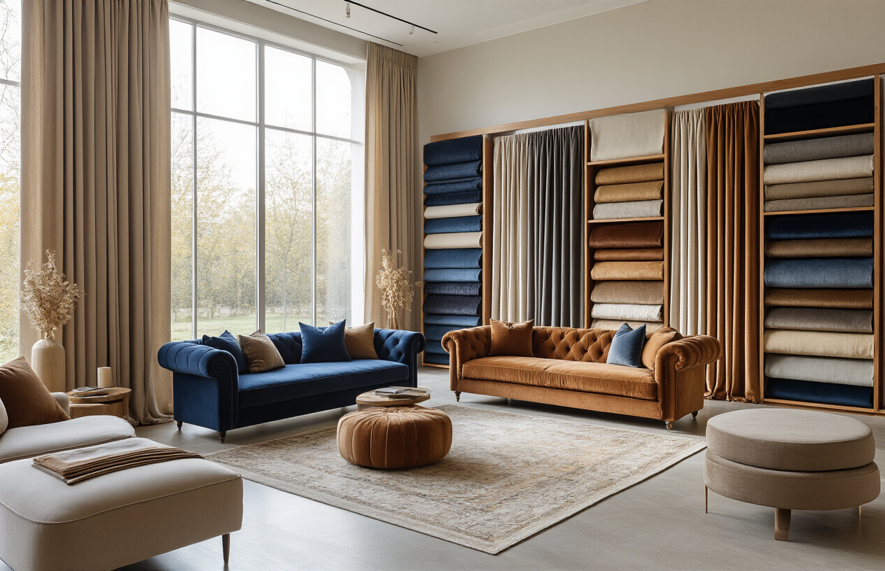 أفضل أنواع الأقمشة للكنب والستائر في الرياض