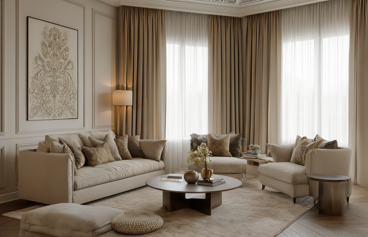 نصائح لتصميم كنب وستائر متناسقة