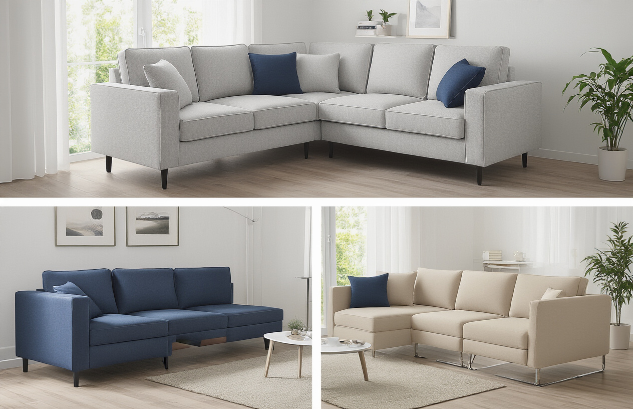 أنواع كنب الزاوية المناسبة للمساحات الصغيرة